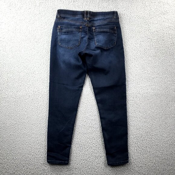 DEMOCRACY Womens Size 4 "Ab" Tech Dark Wash Stretch Denim Skinny Ankle Jeans - Picture 2 of 15